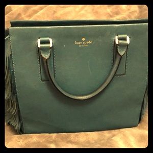 Kate Spade Teal Fringe Purse
